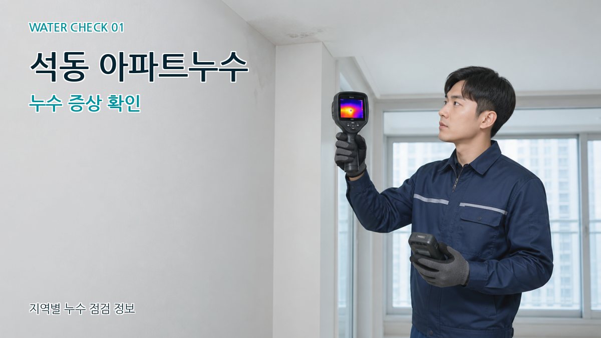 석동 아파트누수 누수 증상 확인