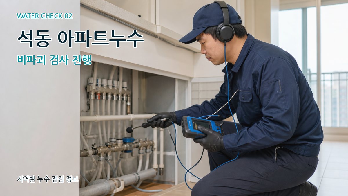 석동 아파트누수 비파괴 검사 진행