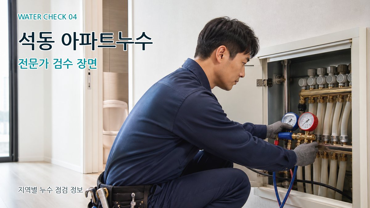 석동 아파트누수 전문가 검수 장면