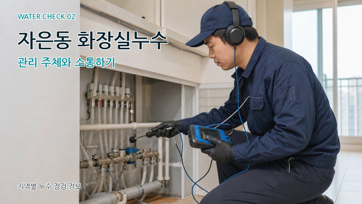자은동 화장실누수 누수탐지 이미지