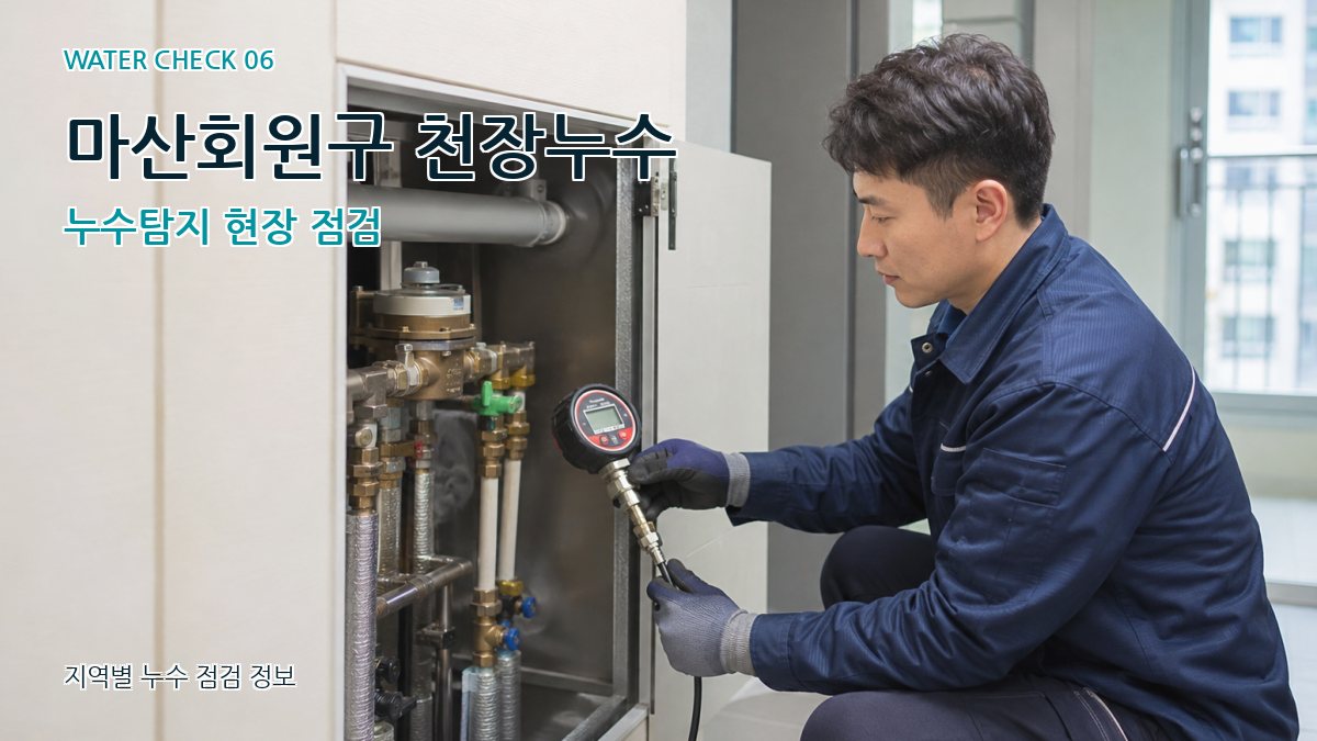 마산회원구 천장누수 누수탐지 현장 점검