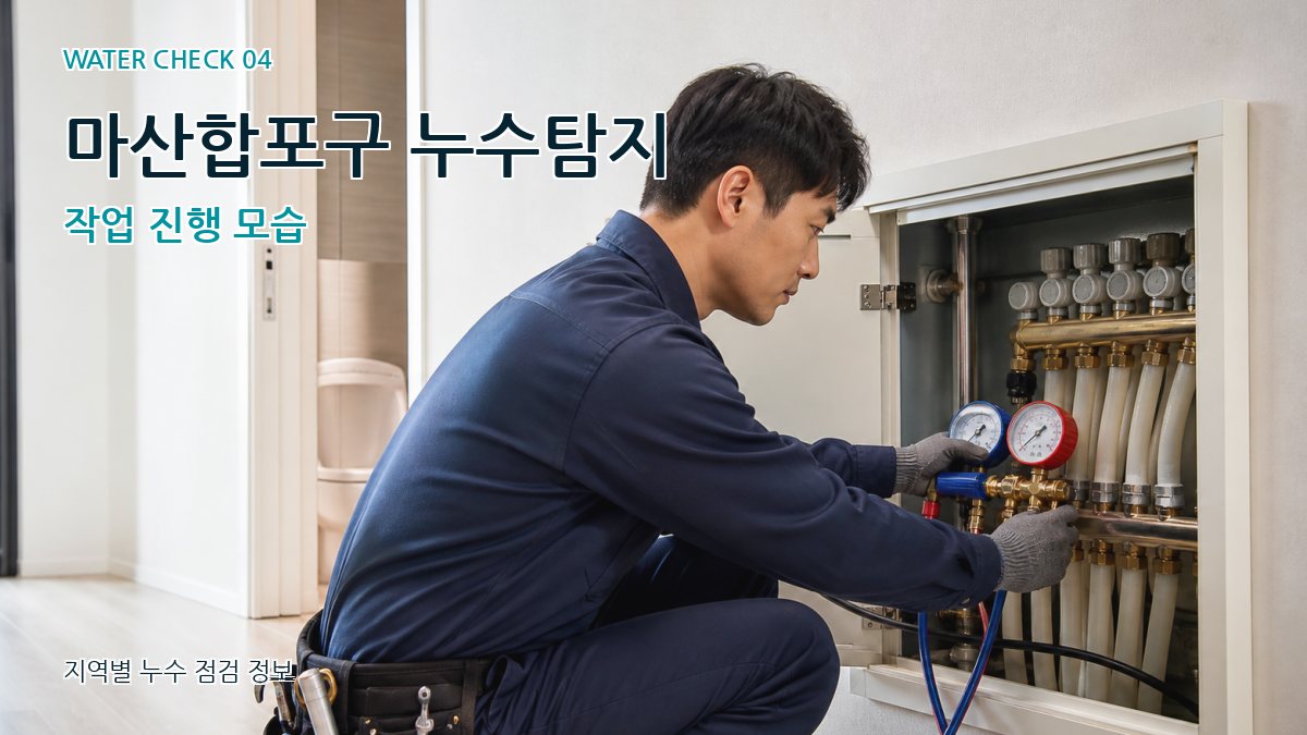 마산합포구 누수탐지 작업 진행 모습