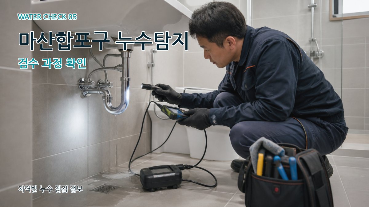 마산합포구 누수탐지 검수 과정 확인
