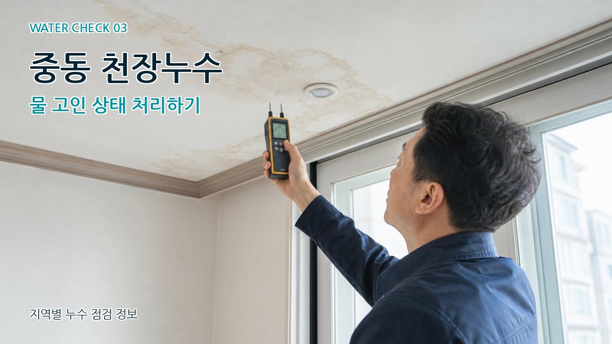 중동 천장누수 누수탐지 이미지