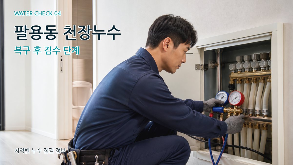 팔용동 천장누수 복구 후 검수 단계