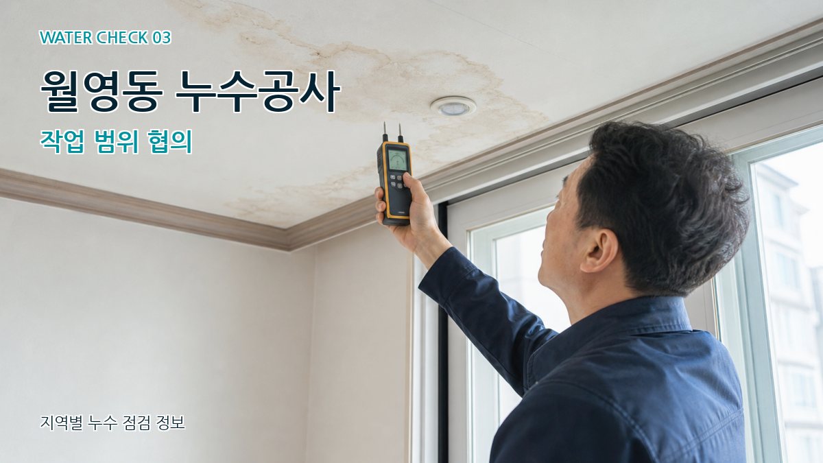 월영동 누수공사 작업 범위 협의
