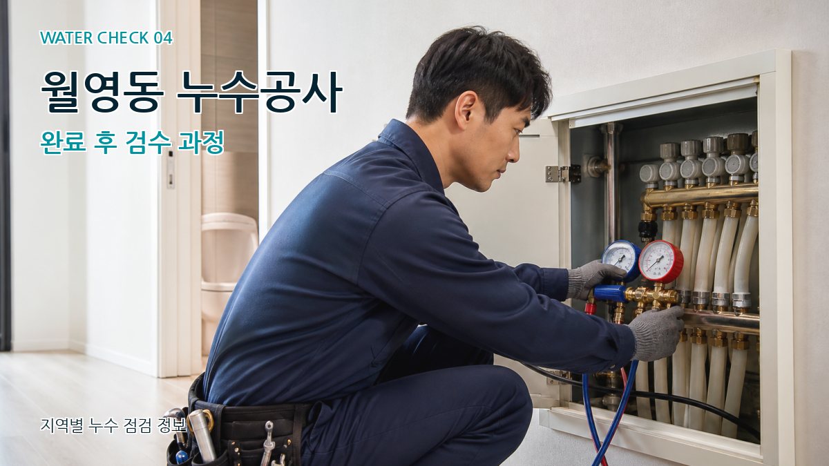 월영동 누수공사 완료 후 검수 과정