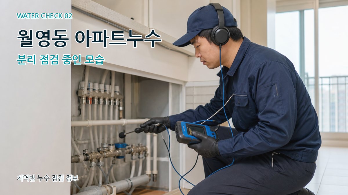 월영동 화장실누수 누수탐지 이미지