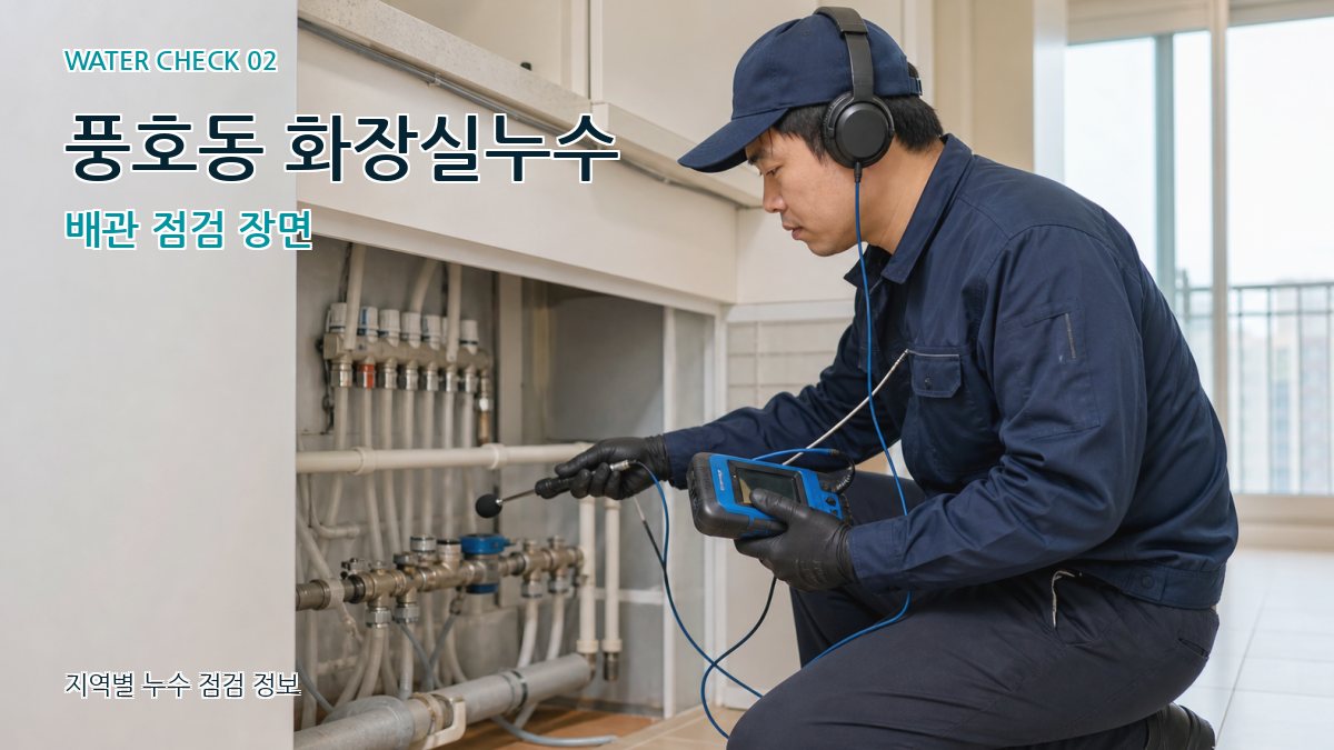 풍호동 화장실누수 누수탐지 이미지
