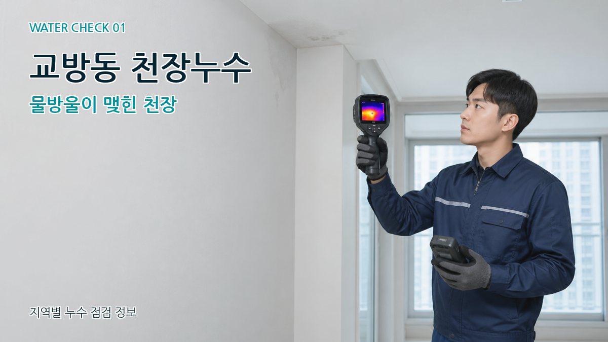 교방동 아파트누수 누수탐지 이미지