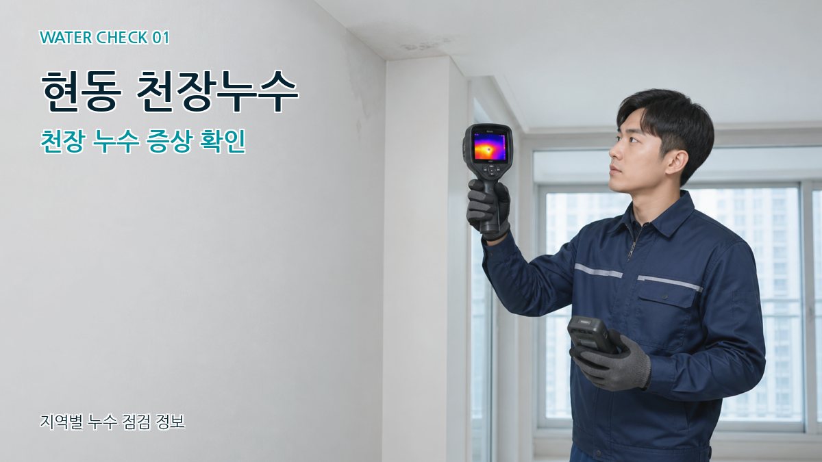 현동 아파트누수 누수탐지 이미지