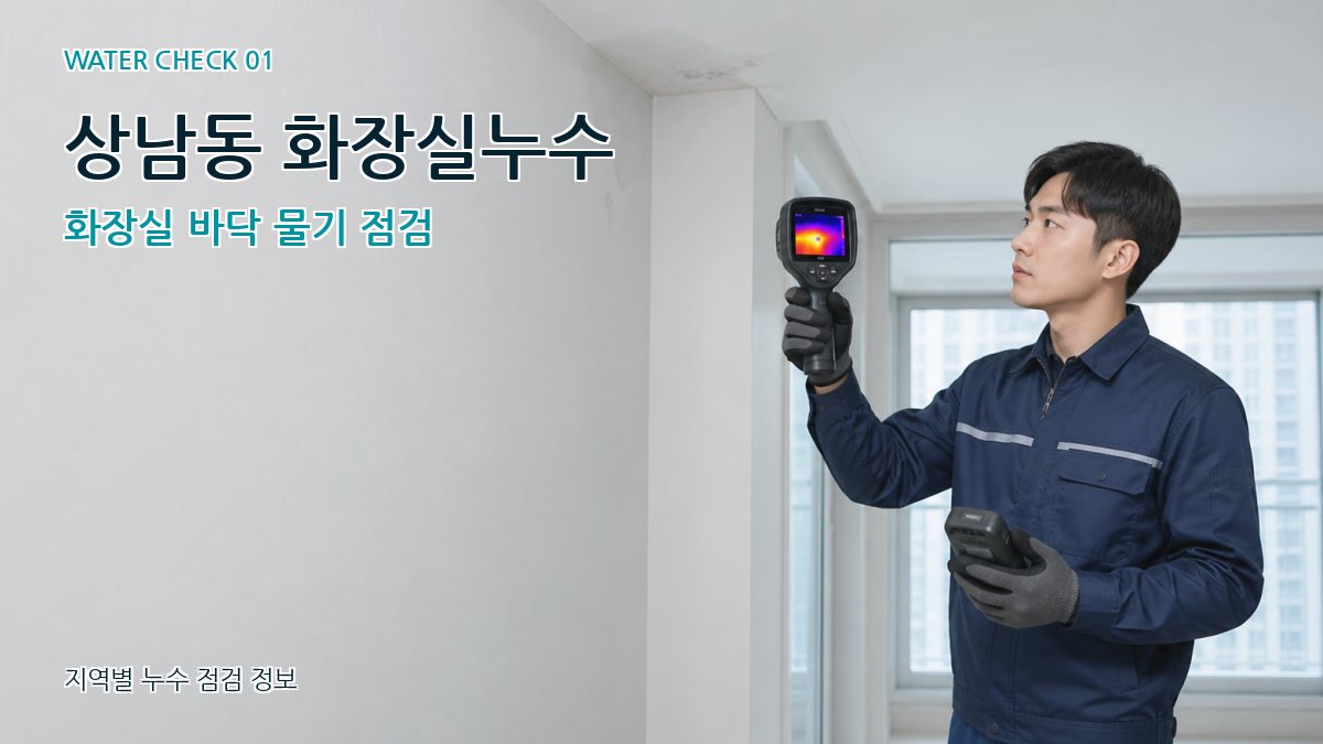 상남동 아파트누수 누수탐지 이미지