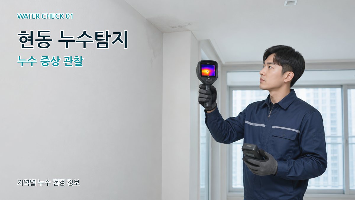 현동 아파트누수 누수탐지 이미지