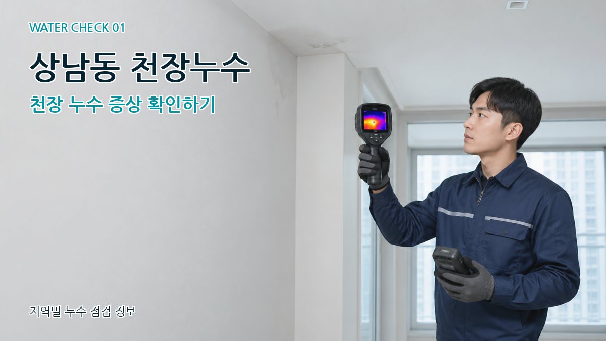 상남동 아파트누수 누수탐지 이미지