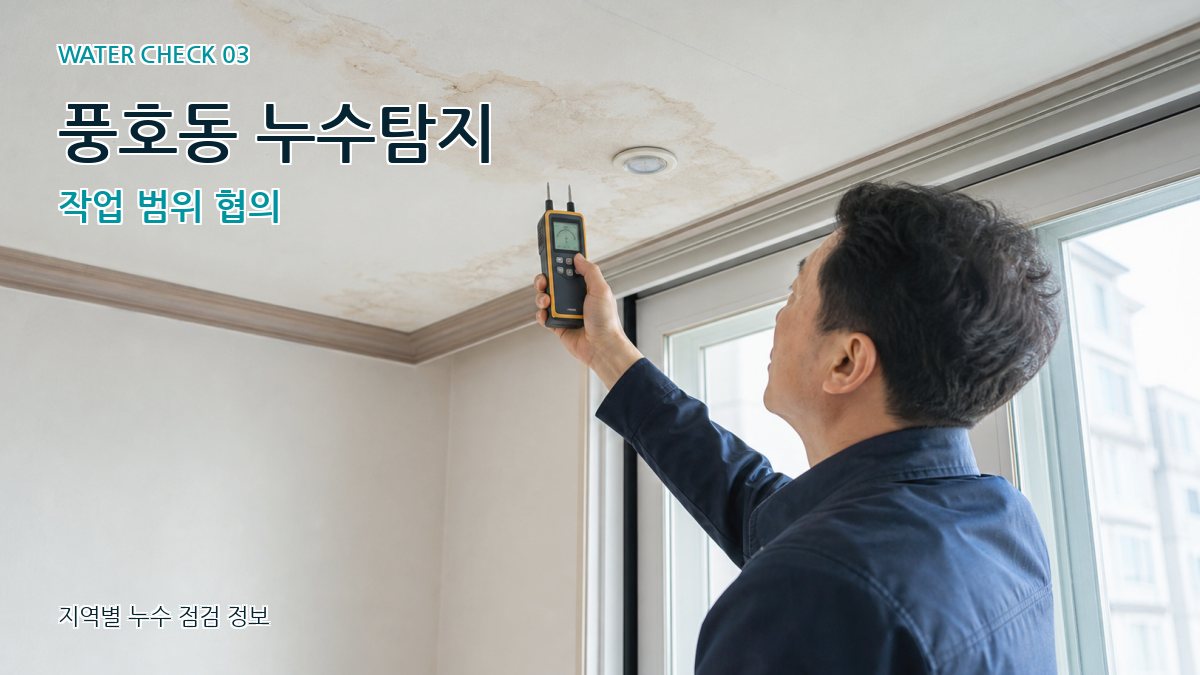 풍호동 누수탐지 작업 범위 협의