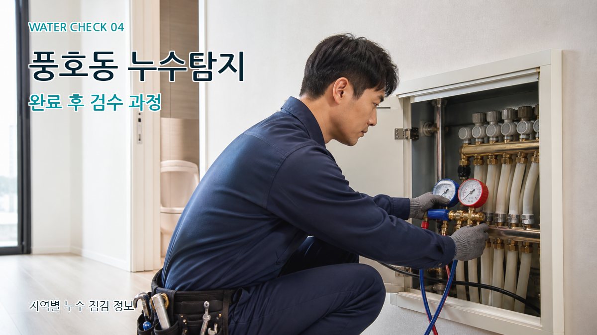 풍호동 누수탐지 완료 후 검수 과정