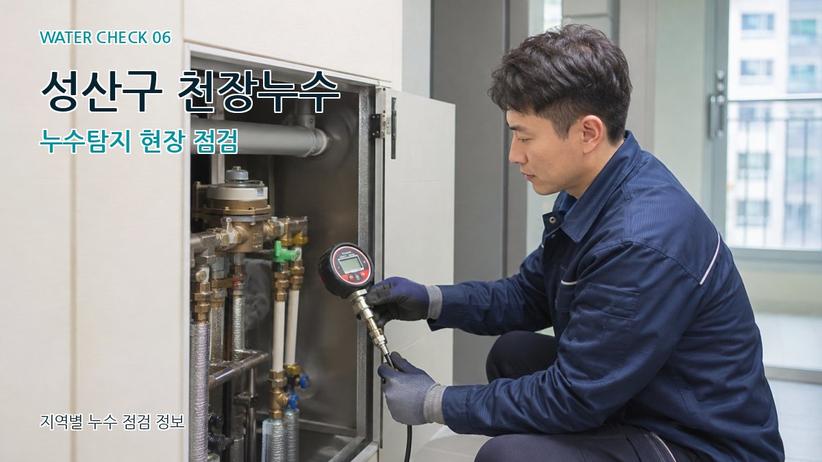 성산구 천장누수 누수탐지 현장 점검