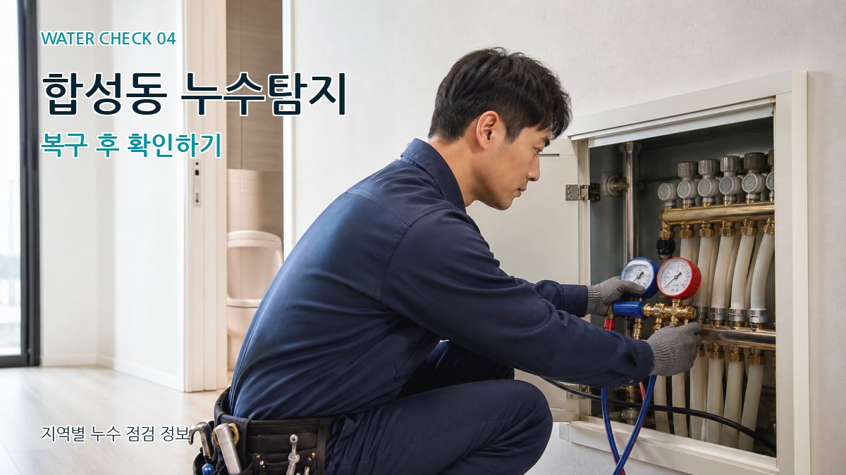 합성동 누수탐지 복구 후 확인하기