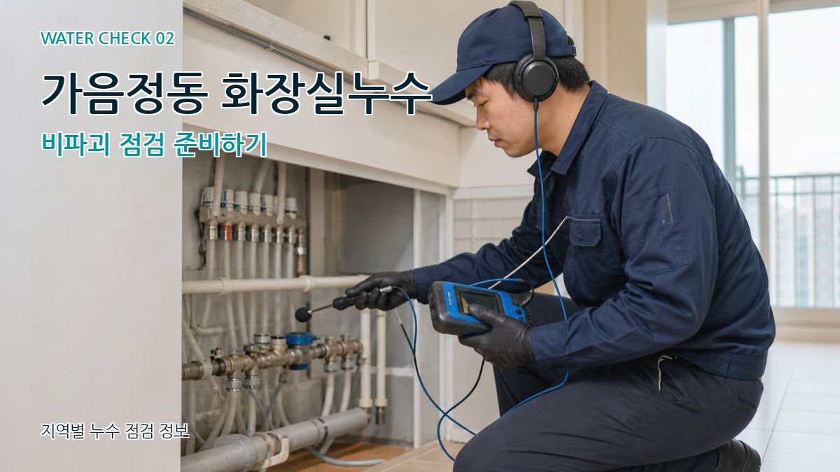 가음정동 화장실누수 비파괴 점검 준비하기
