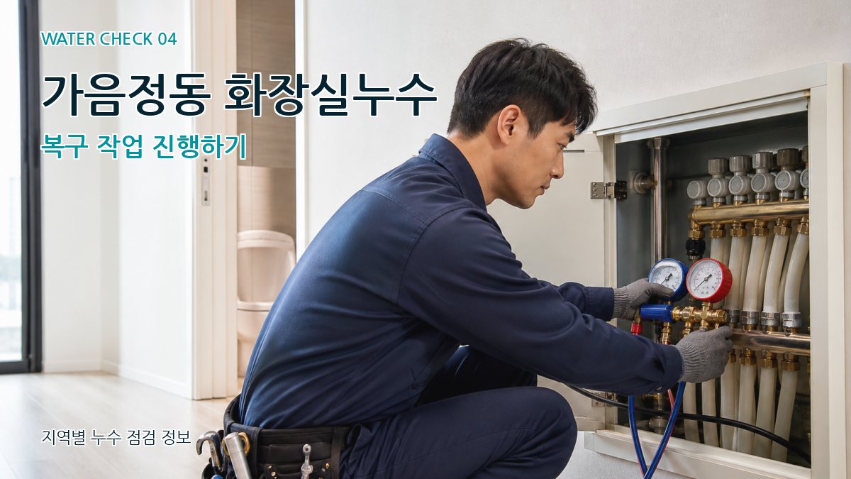 가음정동 화장실누수 복구 작업 진행하기