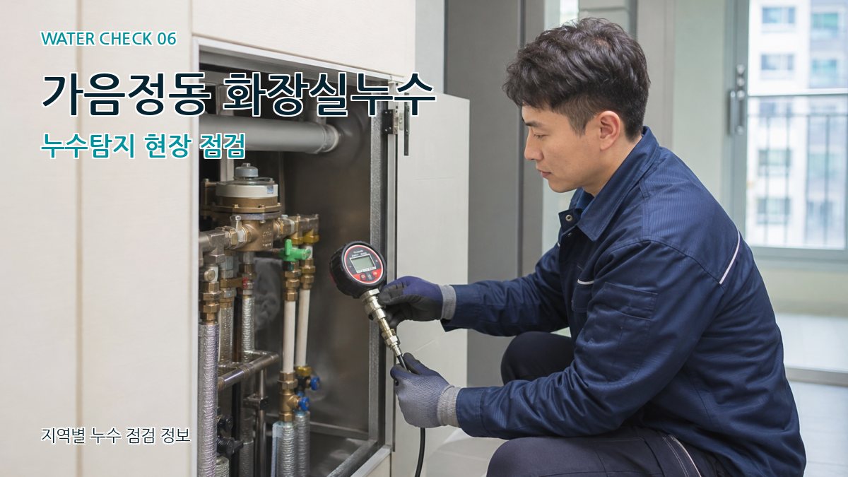 가음정동 화장실누수 누수탐지 현장 점검