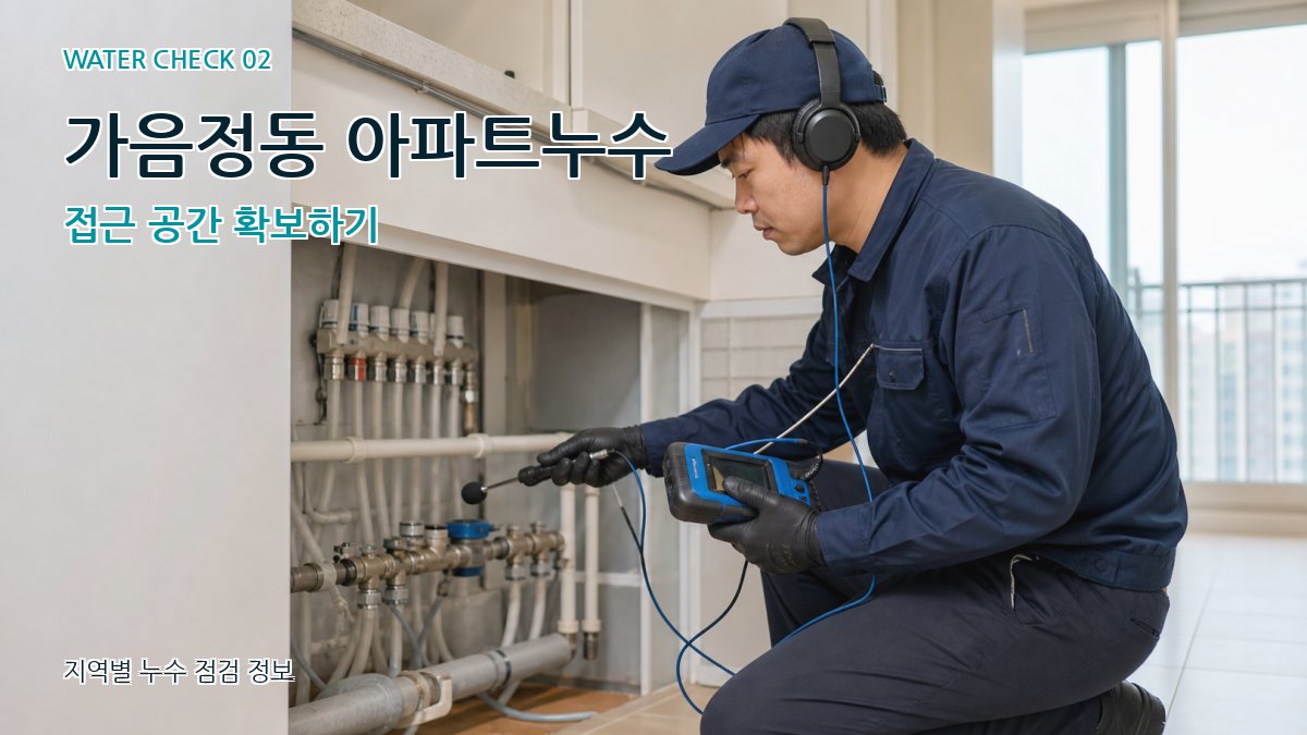 가음정동 아파트누수 접근 공간 확보하기