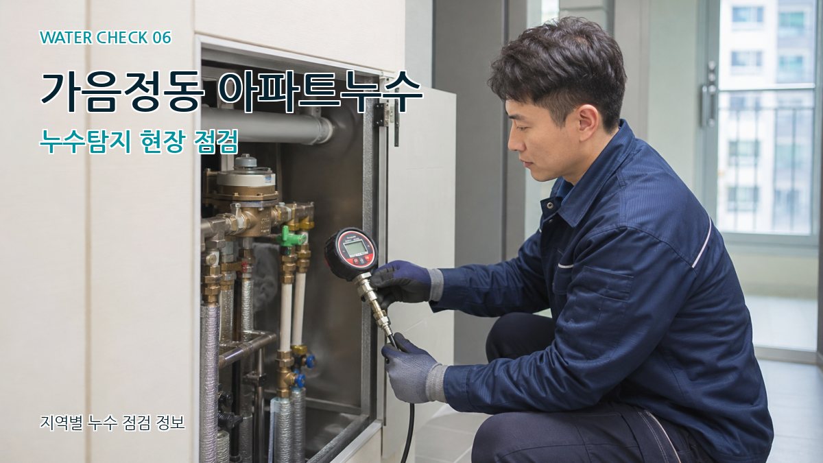 가음정동 아파트누수 누수탐지 현장 점검