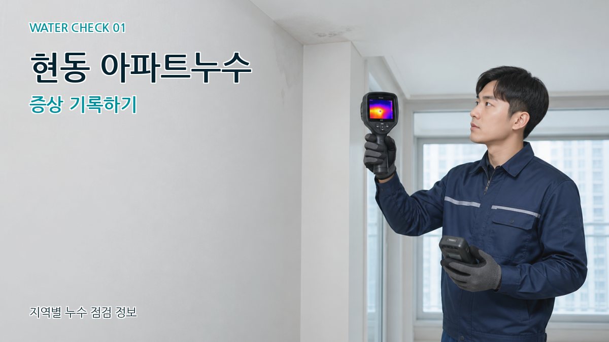 현동 아파트누수 증상 기록하기