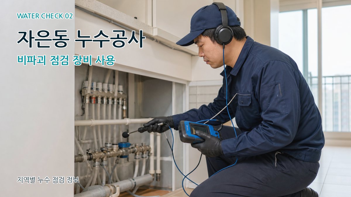 자은동 누수공사 비파괴 점검 장비 사용