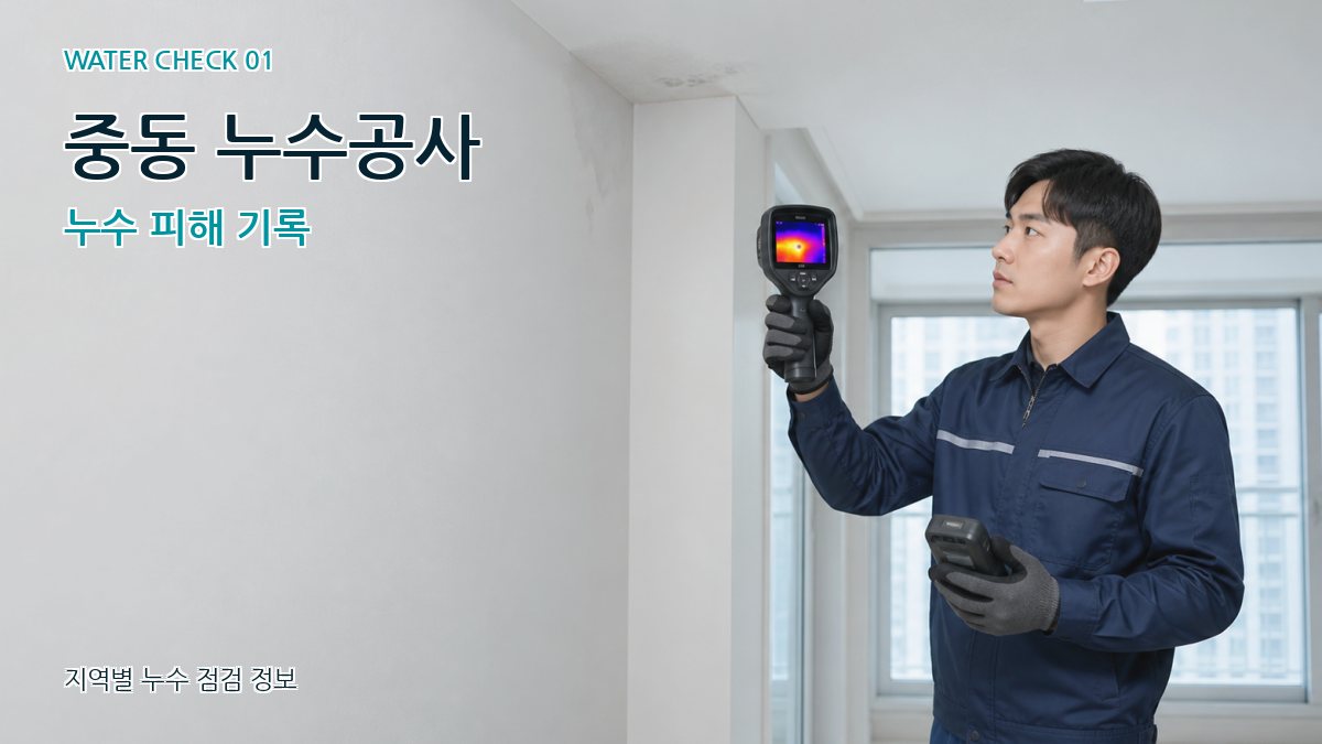 중동 아파트누수 누수탐지 이미지