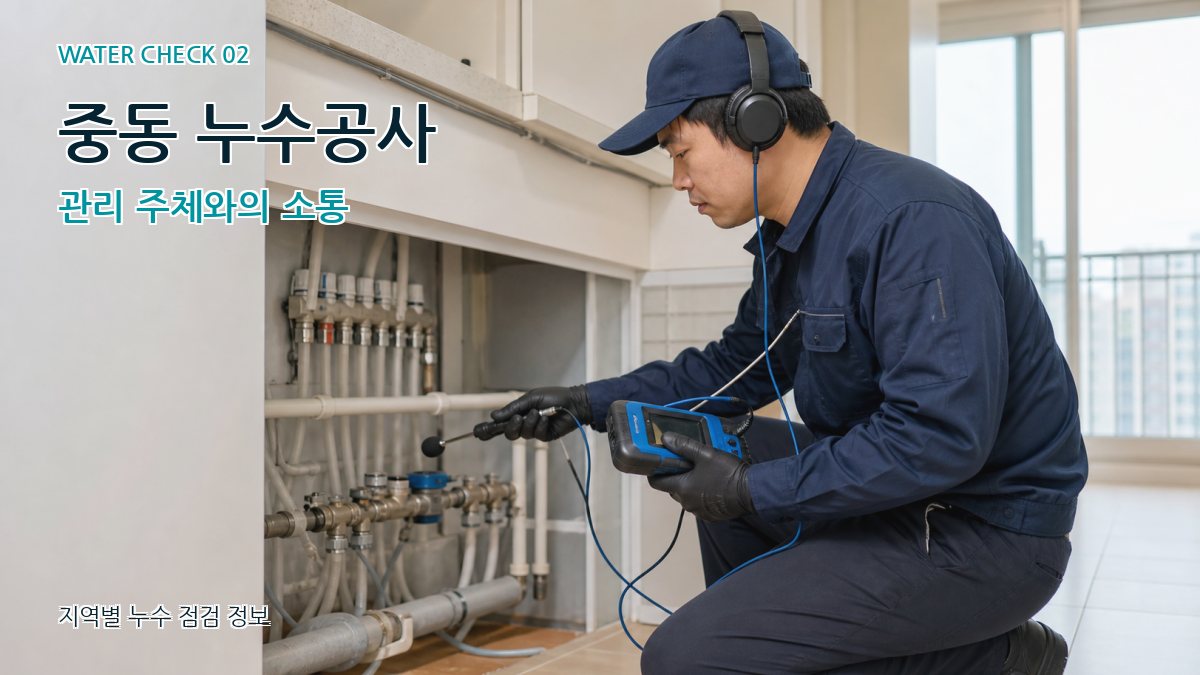 중동 화장실누수 누수탐지 이미지