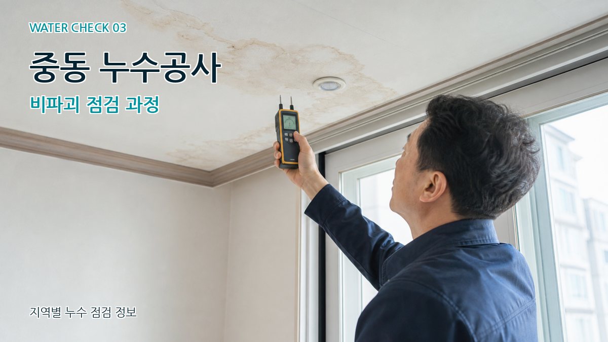 중동 천장누수 누수탐지 이미지
