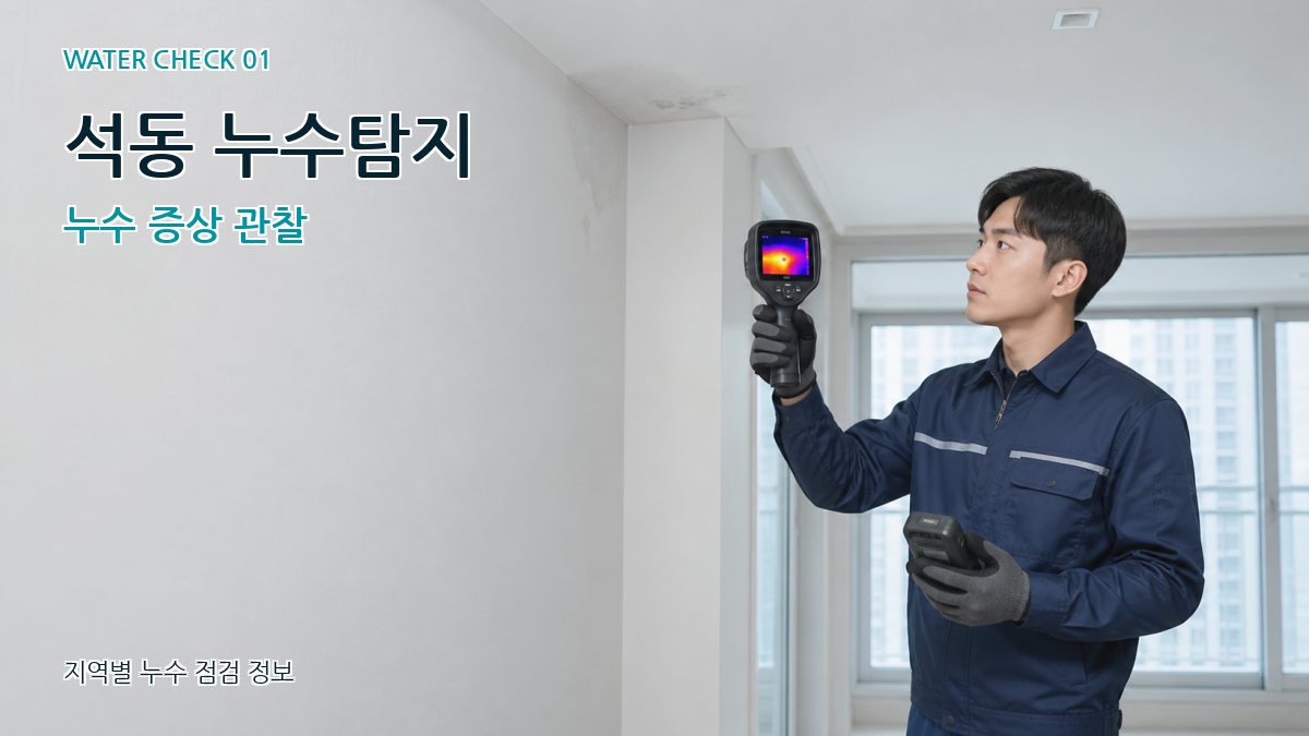 석동 아파트누수 누수탐지 이미지