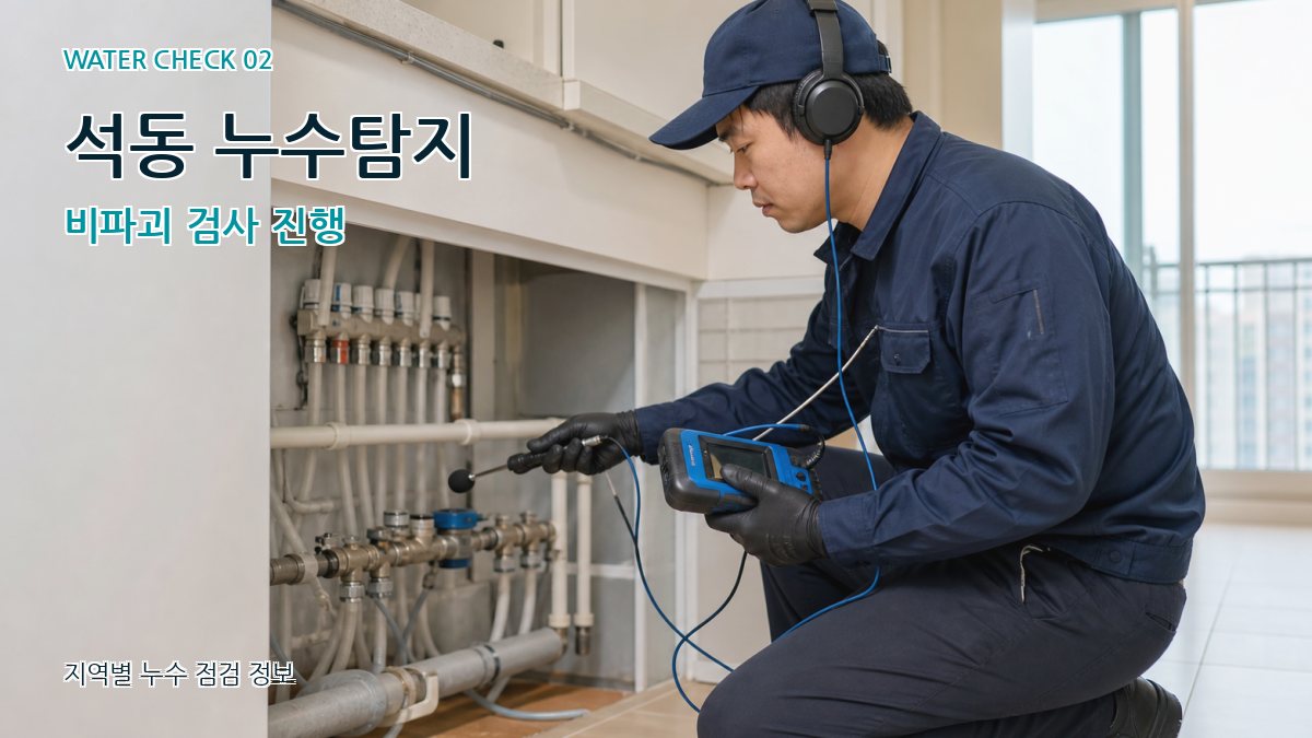 석동 화장실누수 누수탐지 이미지