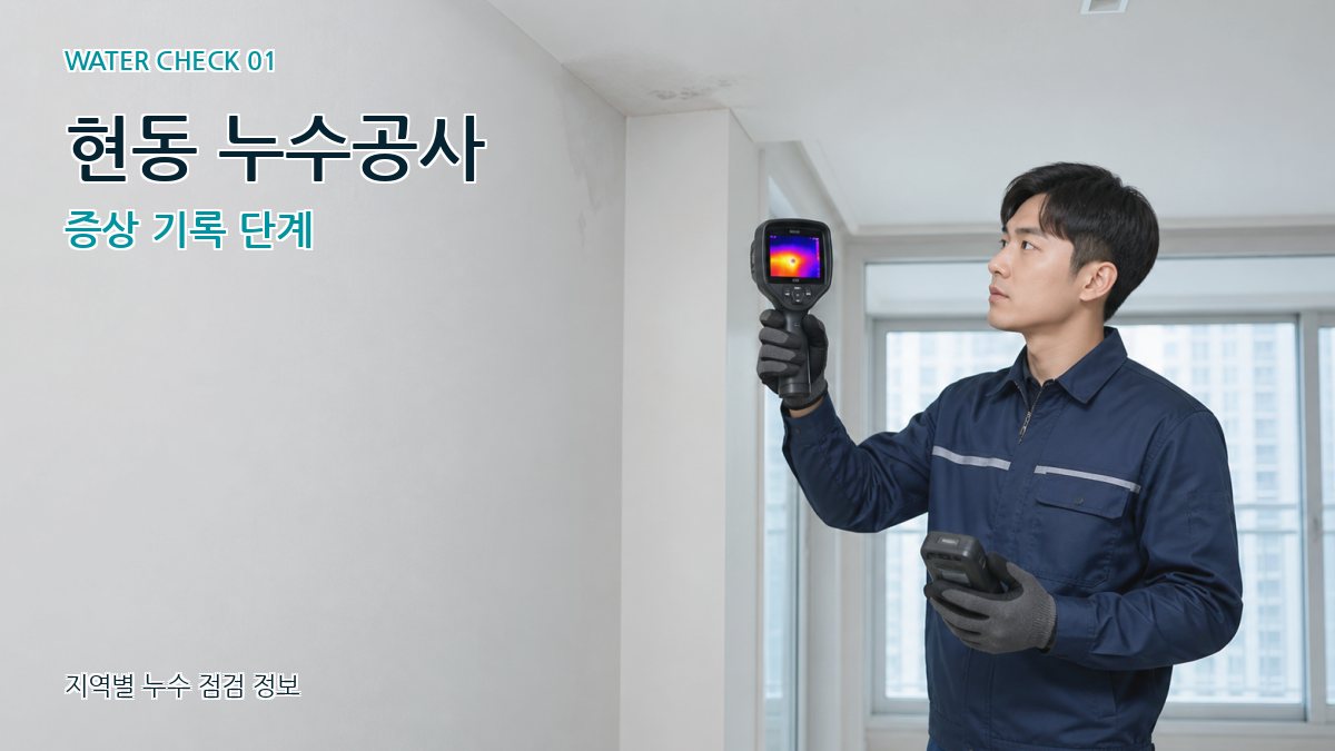 현동 아파트누수 누수탐지 이미지