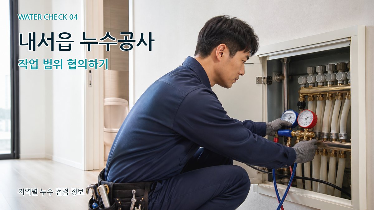 내서읍 누수공사 작업 범위 협의하기