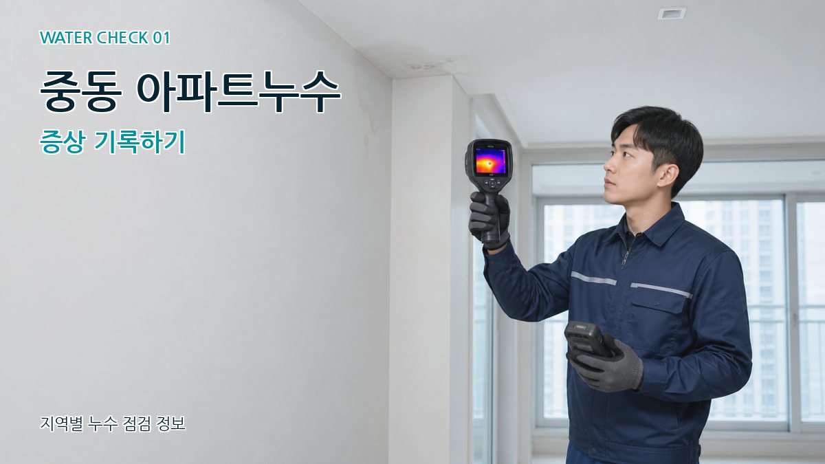 중동 아파트누수 증상 기록하기