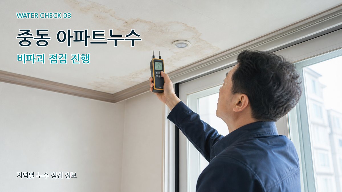 중동 아파트누수 비파괴 점검 진행