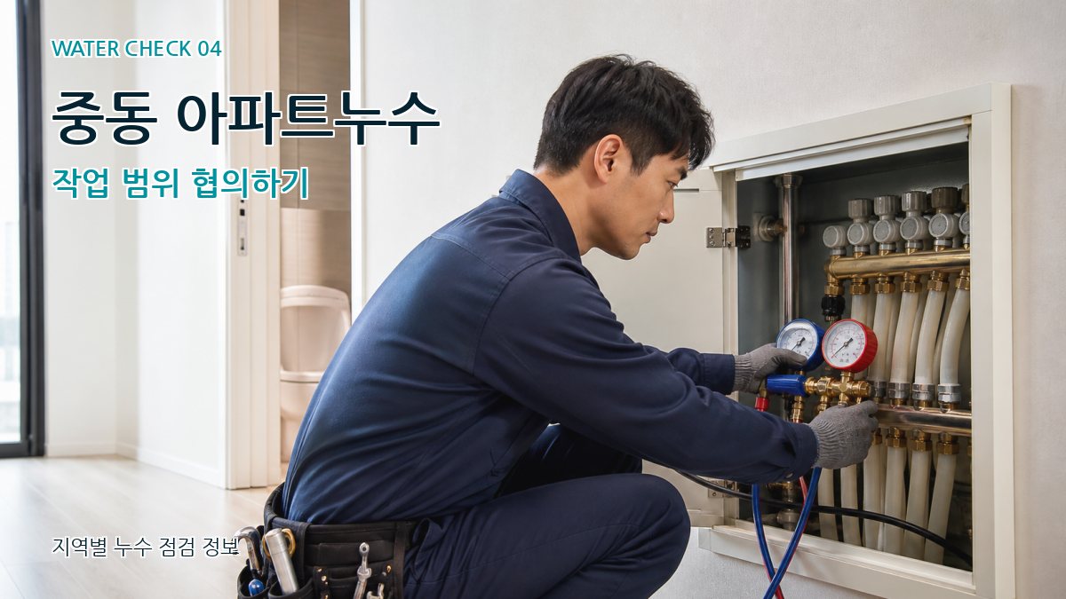중동 아파트누수 작업 범위 협의하기