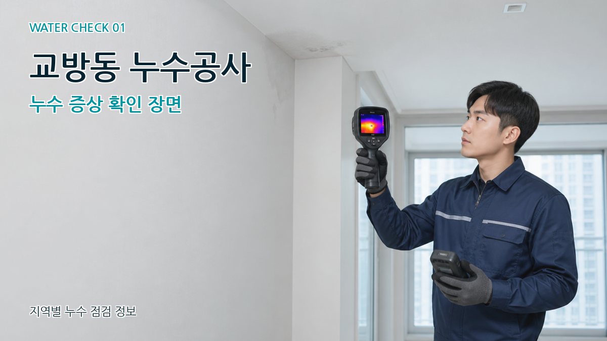 교방동 아파트누수 누수탐지 이미지