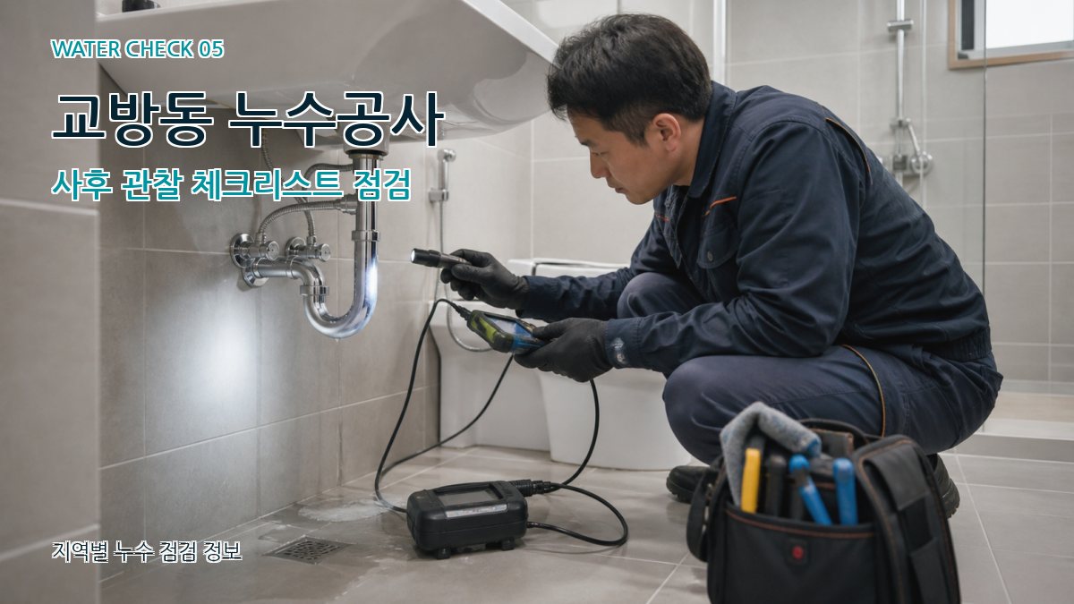 교방동 누수공사 누수탐지 이미지