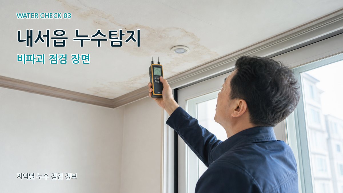 내서읍 천장누수 누수탐지 이미지