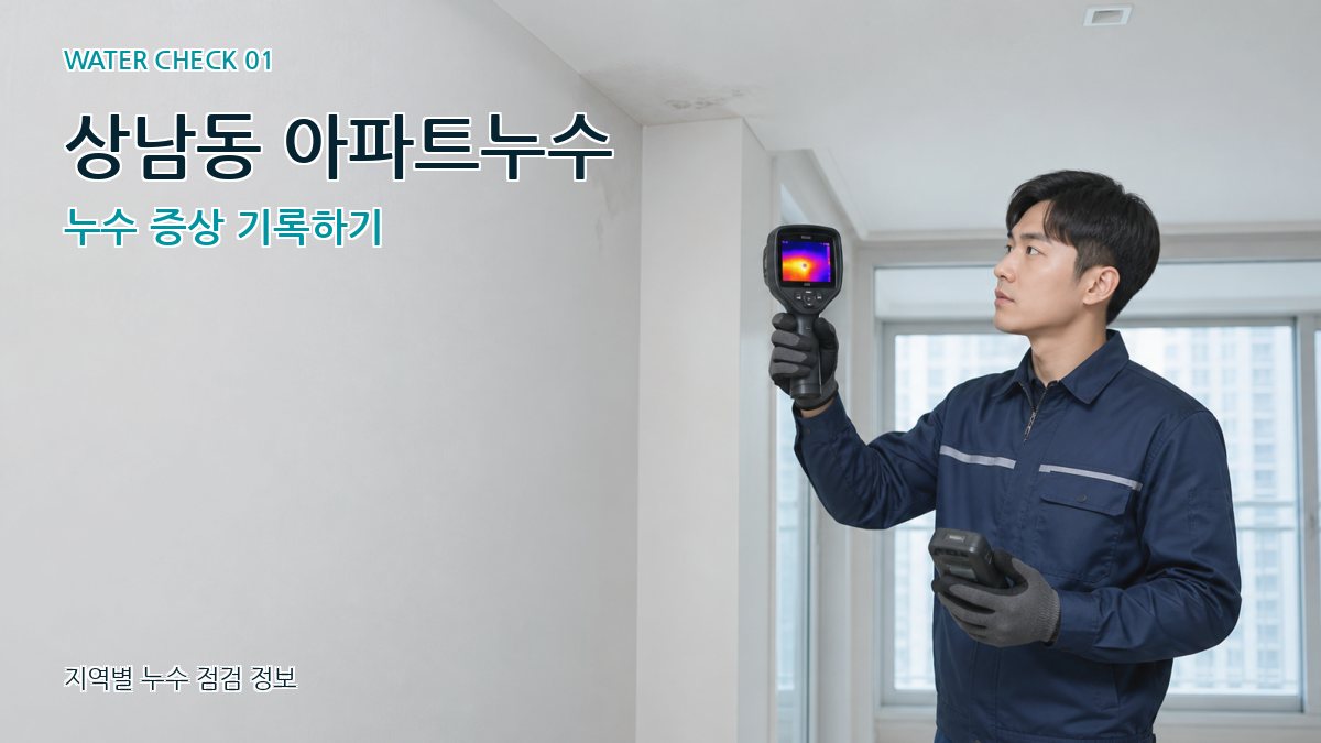 상남동 아파트누수 누수탐지 이미지