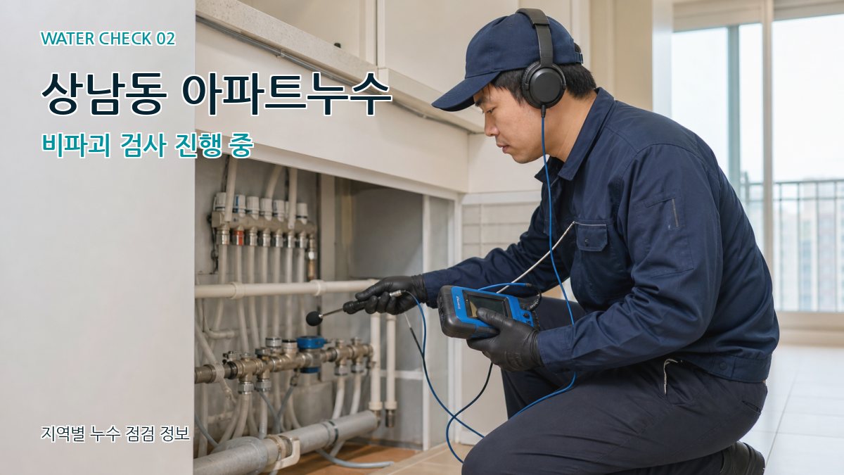 상남동 화장실누수 누수탐지 이미지